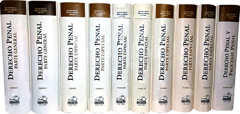 COLECCION DE DERECHO PENAL GENERAL (2 tomos) Y DERECHO PENAL ESPECIAL (8 tomos)