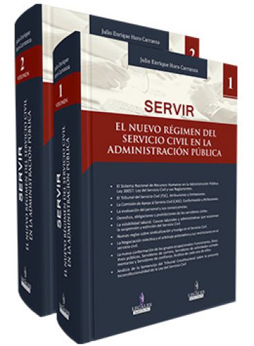 SERVIR - EL NUEVO REGIMEN DEL SERVICIO CIVIL EN LA ADMINISTRACION PUBLICA  (2 Vol.)