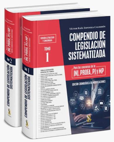 COMPENDIO DE LEGISLACIÓN SISTEMATIZADA PARA LOS CONCURSOS DE LA JNJ, PROFA, PJ Y MP (2 Tomos)-2026