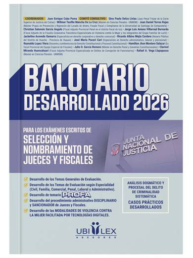 BALOTARIO DESARROLLADO 2026. Para selecc..